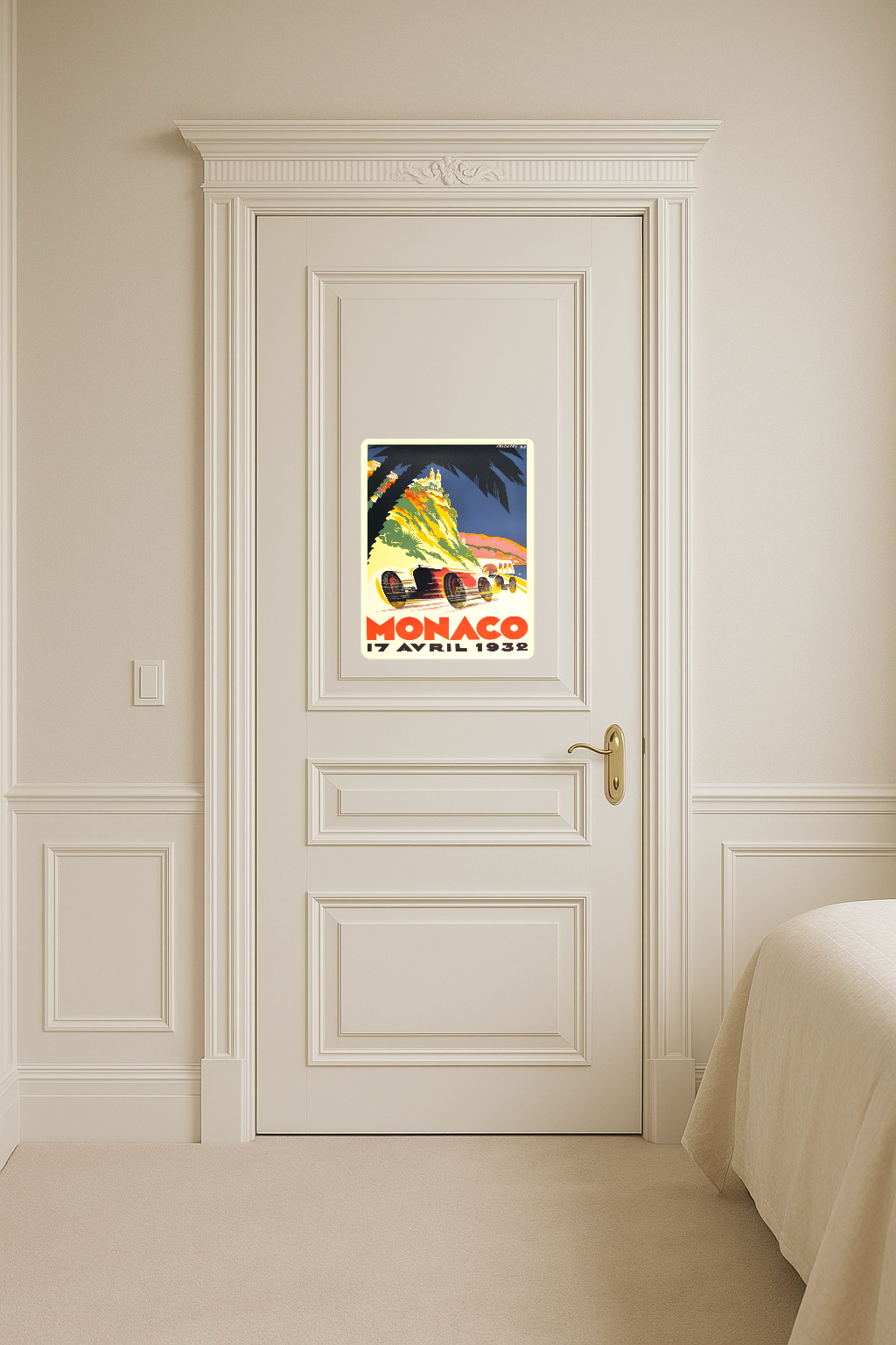 1932 Monaco Grand Prix Race – Large 11x14" Magnetic Wall or Fridge Art | Damage-Free Home & Dorm Décor by UARTWORK
