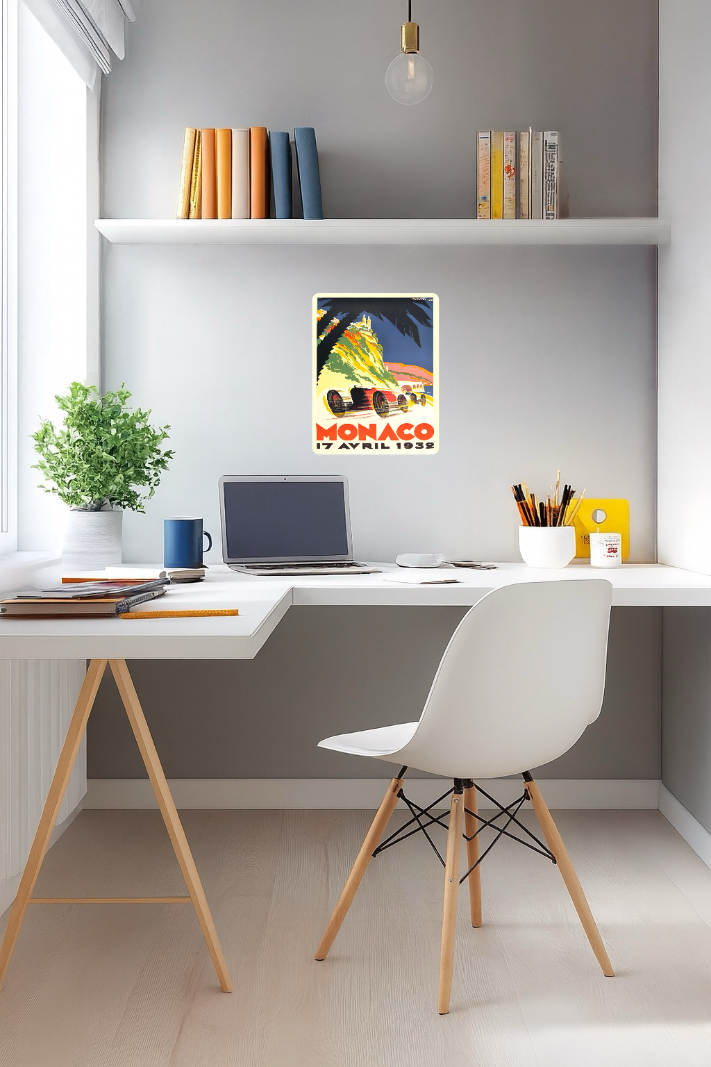 1932 Monaco Grand Prix Race – Large 11x14" Magnetic Wall or Fridge Art | Damage-Free Home & Dorm Décor by UARTWORK