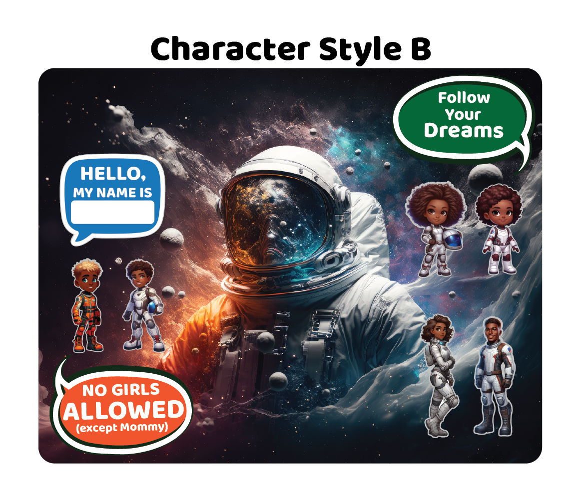 Space Galaxy Astronaut - Magnetic Playset | Large 11x14" | Modern & Whimsical | Montessori STEM Play