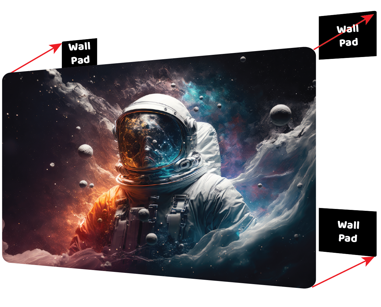 Space Galaxy Astronaut - Large 11x14" Magnetic Wall Art