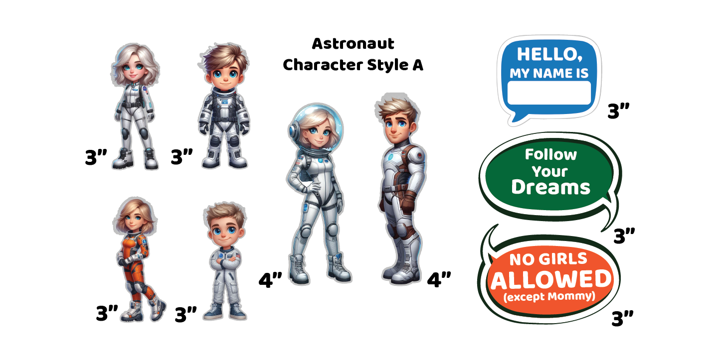 Astronaut - Magnetic Character Set - Modern & Whimsical | Montessori STEM Play