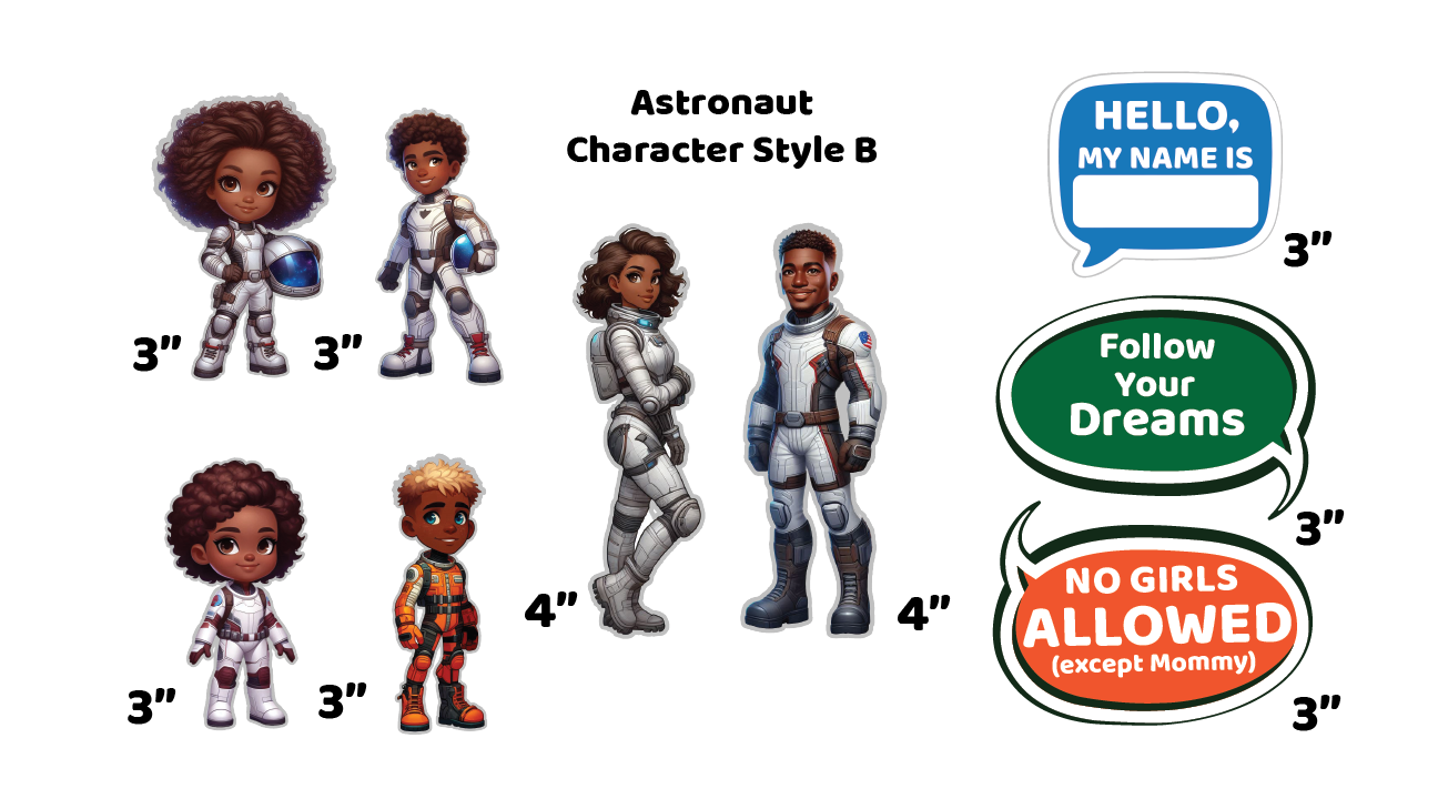 Astronaut - Magnetic Character Set - Modern & Whimsical | Montessori STEM Play