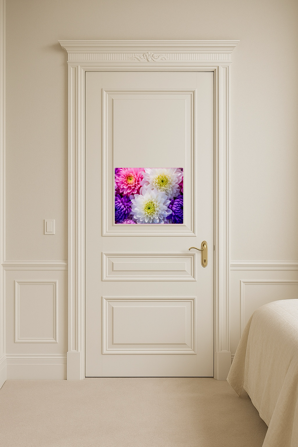Colorful Flowers in Circular Arrangement - Large 11x14" Magnetic Wall or Fridge Art | Damage-Free Home & Dorm Décor by UARTWORK