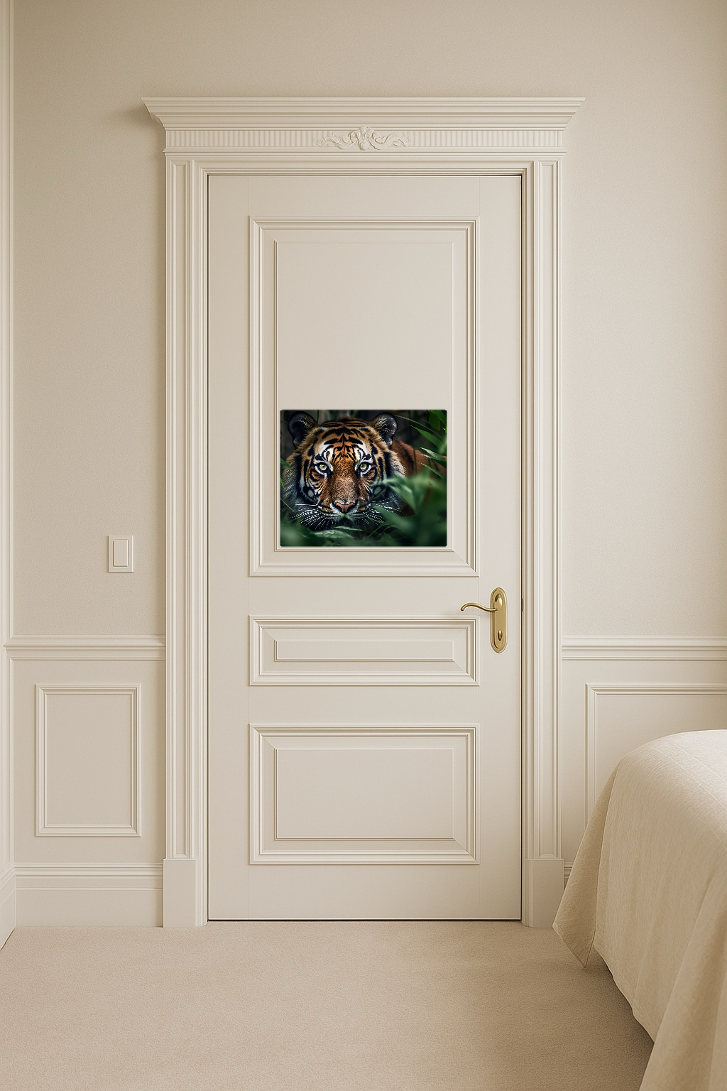 Fierce Tiger Roaming in the Jungle - Large 11x14" Magnetic Wall or Fridge Art | Damage-Free Home & Dorm Décor by UARTWORK