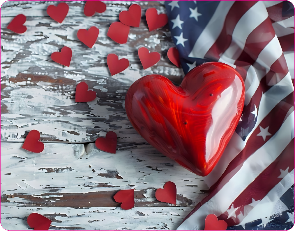 American Flag - Large 11x14" Magnetic Wall or Fridge Art | Damage-Free Home & Dorm Décor by UARTWORK