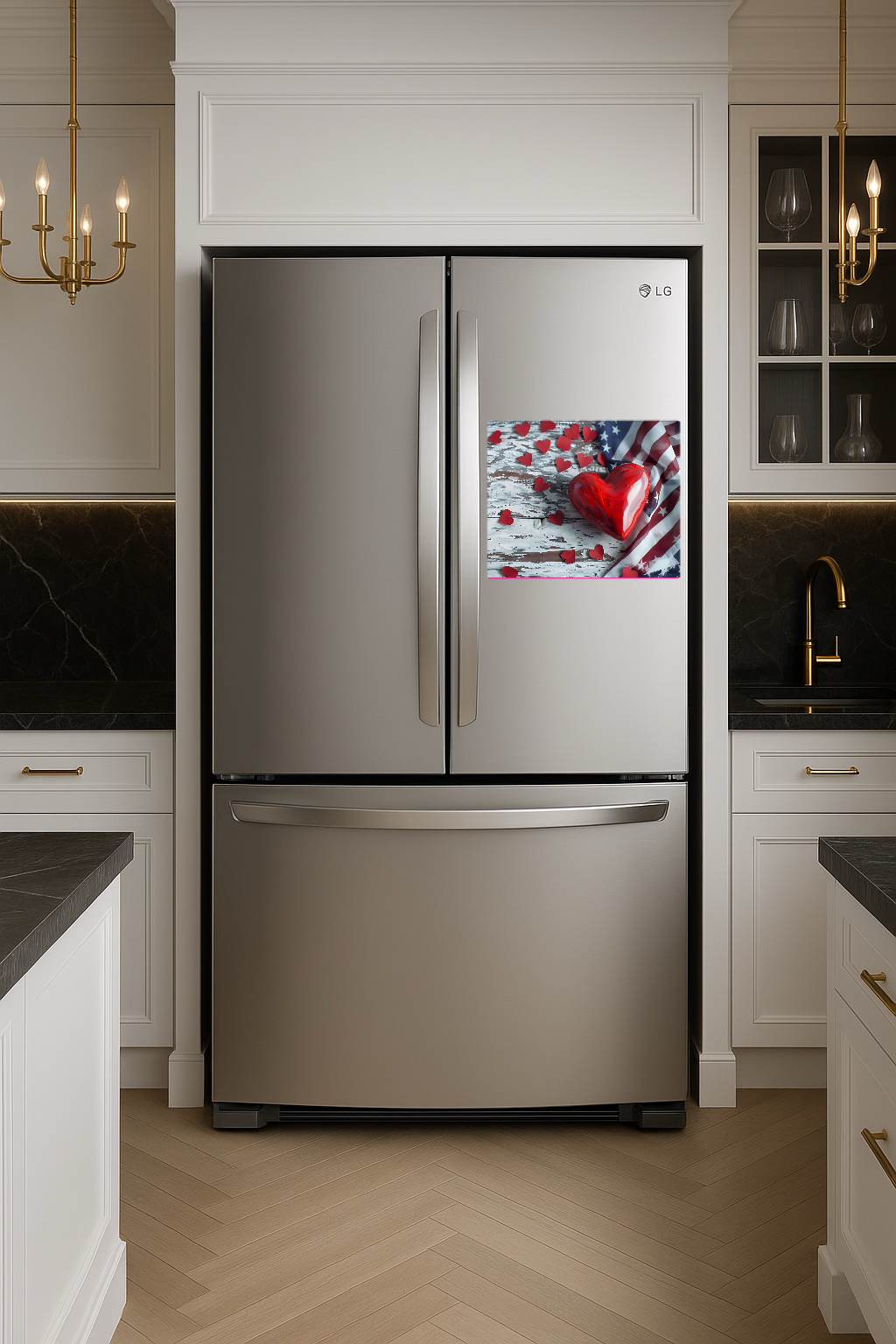 American Flag - Large 11x14" Magnetic Wall or Fridge Art | Damage-Free Home & Dorm Décor by UARTWORK