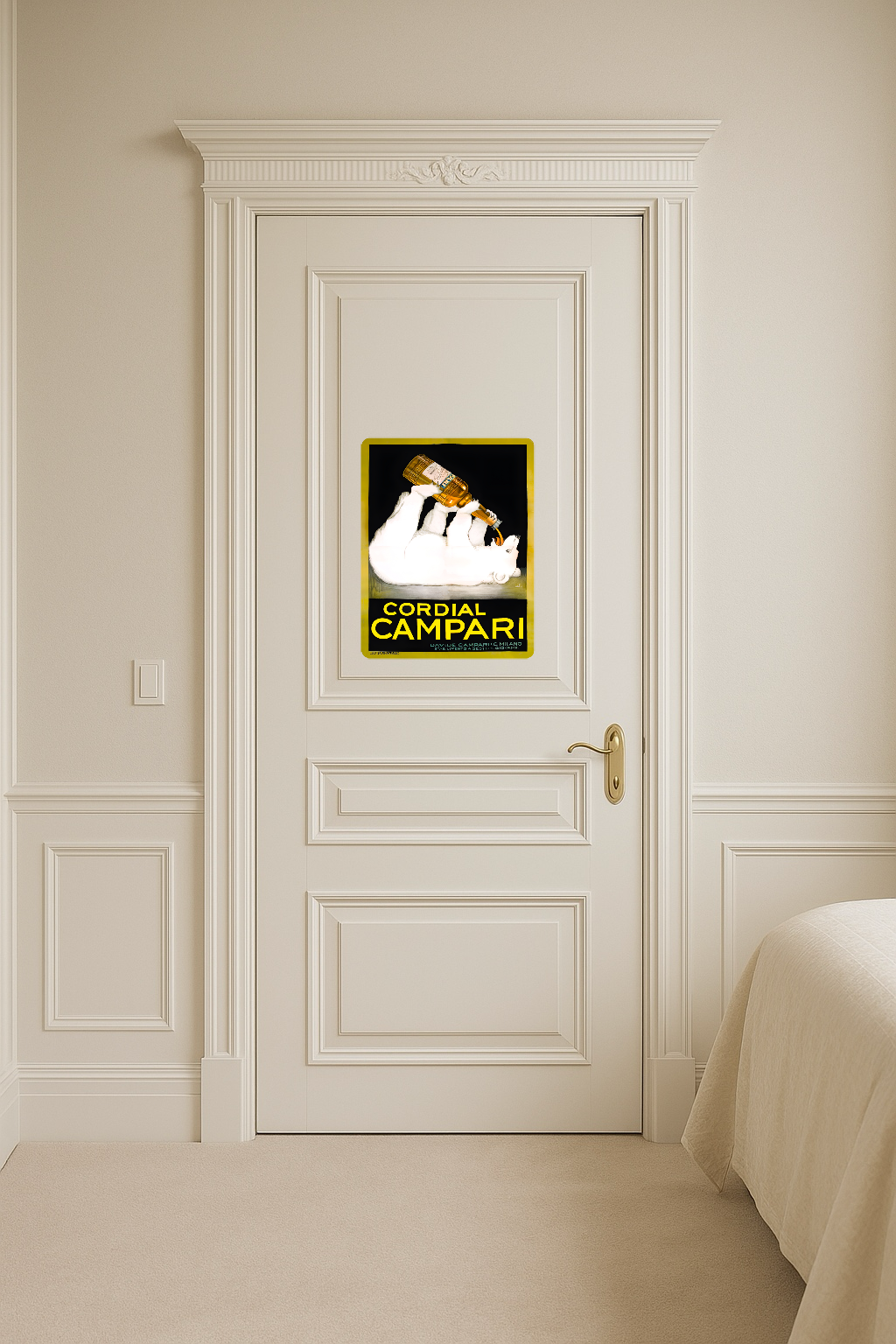 Cordial Campari - Polar Bear by Vintage Lavoie – Large 11x14" Magnetic Wall or Fridge Art | Damage-Free Home & Dorm Décor by UARTWORK