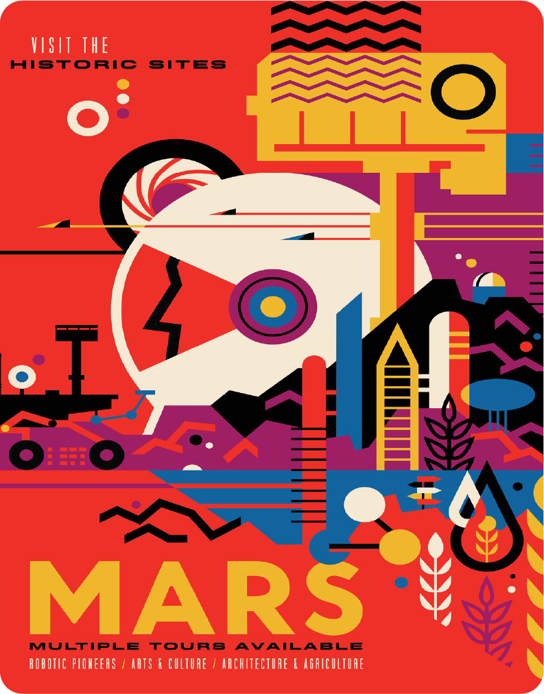 MARS Poster by NASA - Large 11x14" Magnetic Wall or Fridge Art | Damage-Free Home & Dorm Décor by UARTWORK