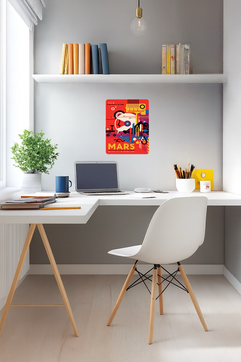 MARS Poster by NASA - Large 11x14" Magnetic Wall or Fridge Art | Damage-Free Home & Dorm Décor by UARTWORK