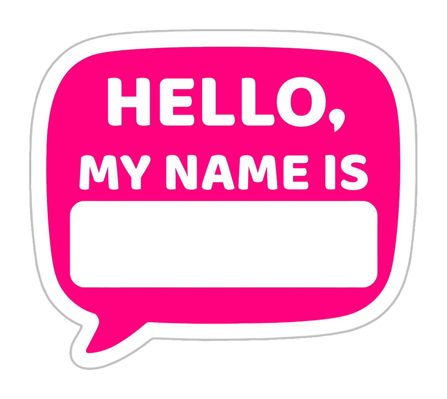 Pink Name Tag Magnet | Large 3"