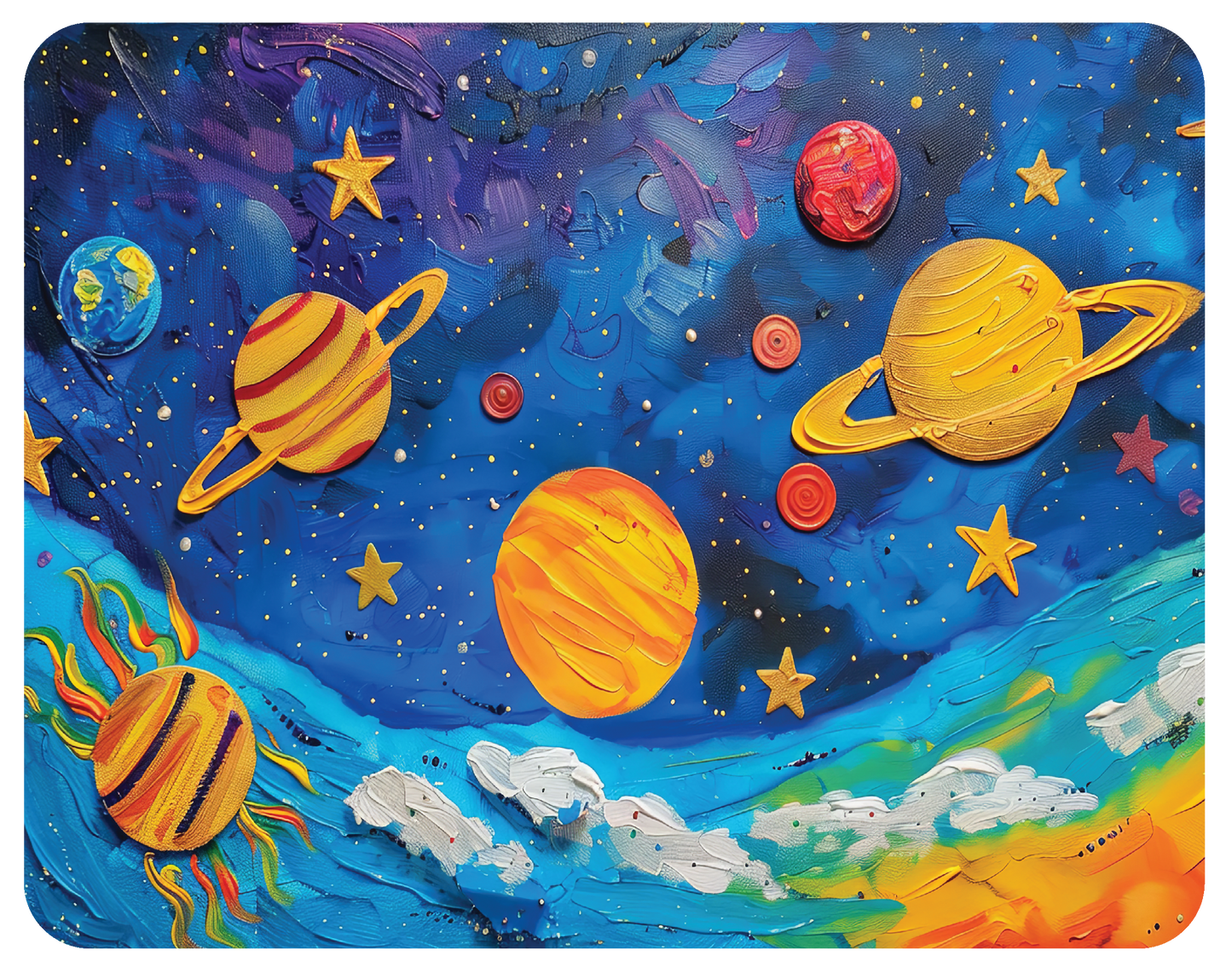 Space Planets - Magnetic Playset | Large 11x14" | Modern & Whimsical | Montessori STEM Play