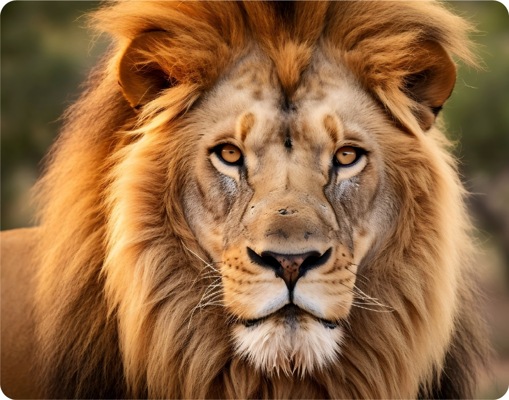 Stunning Close-up of a Lion's Face with Intense Expression - Large 11x14" Magnetic Wall or Fridge Art | Damage-Free Home & Dorm Décor by UARTWORK