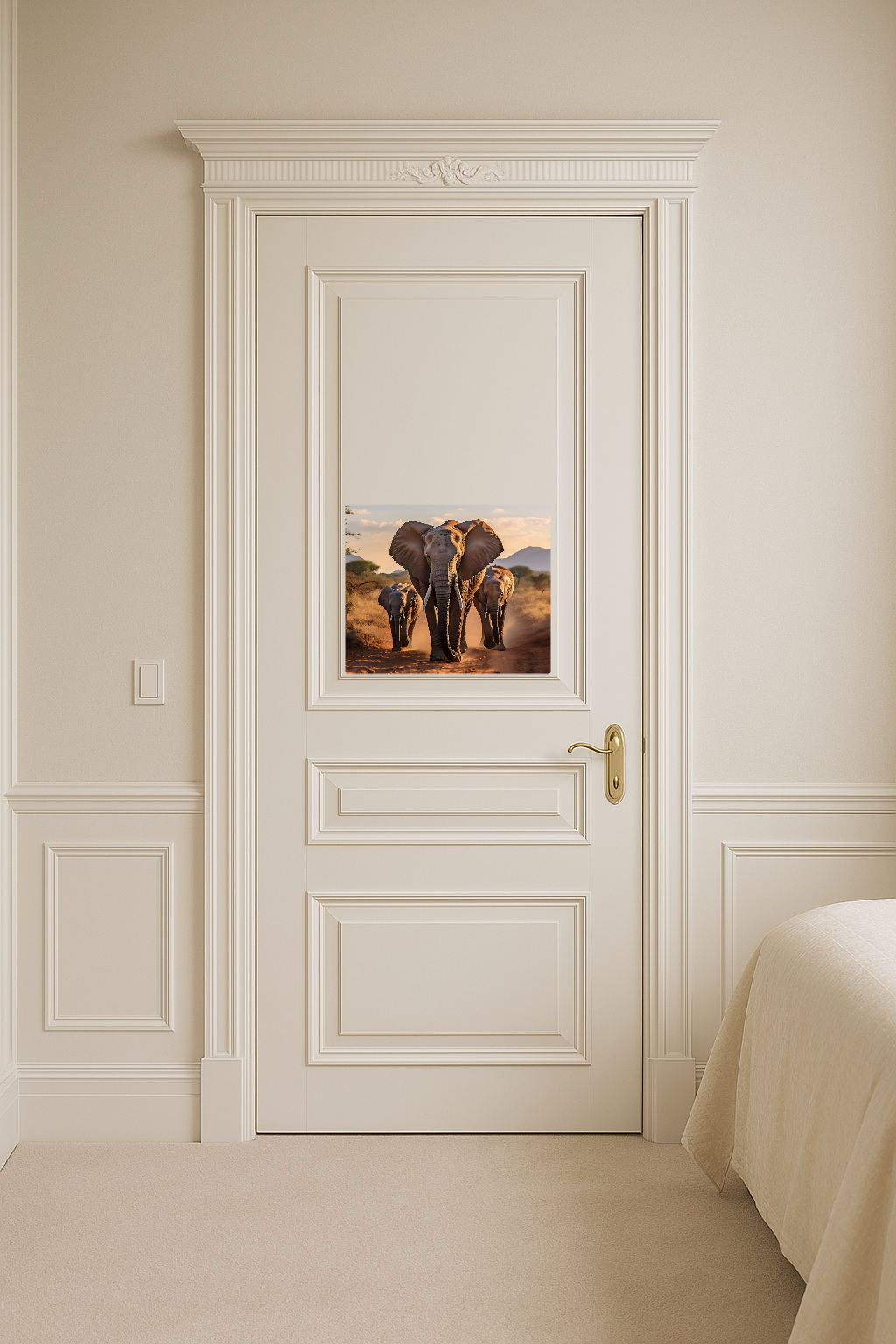 Stunning Image of Elephants Walking in the Wilderness - Large 11x14" Magnetic Wall or Fridge Art | Damage-Free Home & Dorm Décor by UARTWORK