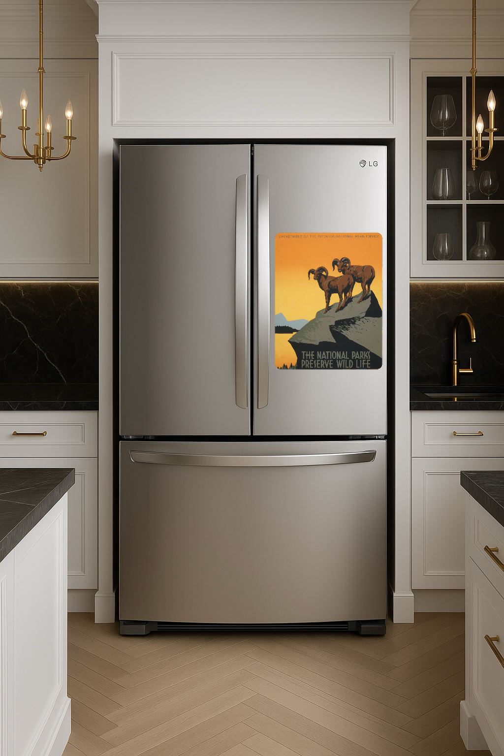 The National Parks Preserve Wild Life - Large 11x14" Magnetic Wall or Fridge Art | Damage-Free Home & Dorm Décor by UARTWORK