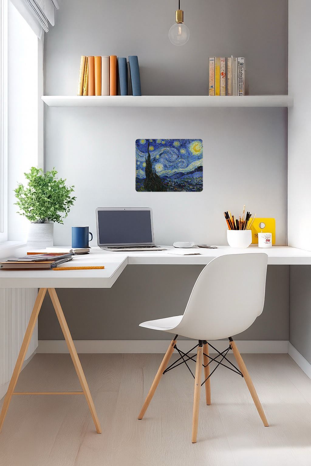 Van Gogh - Starry Night - Large 11x14" Magnetic Wall or Fridge Art | Damage-Free Home & Dorm Décor by UARTWORK