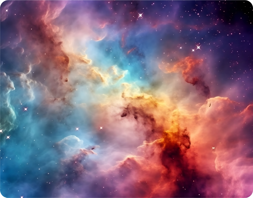 Vibrant and Beautiful Image of a Nebula in Space - Large 11x14" Magnetic Wall or Fridge Art | Damage-Free Home & Dorm Décor by UARTWORK