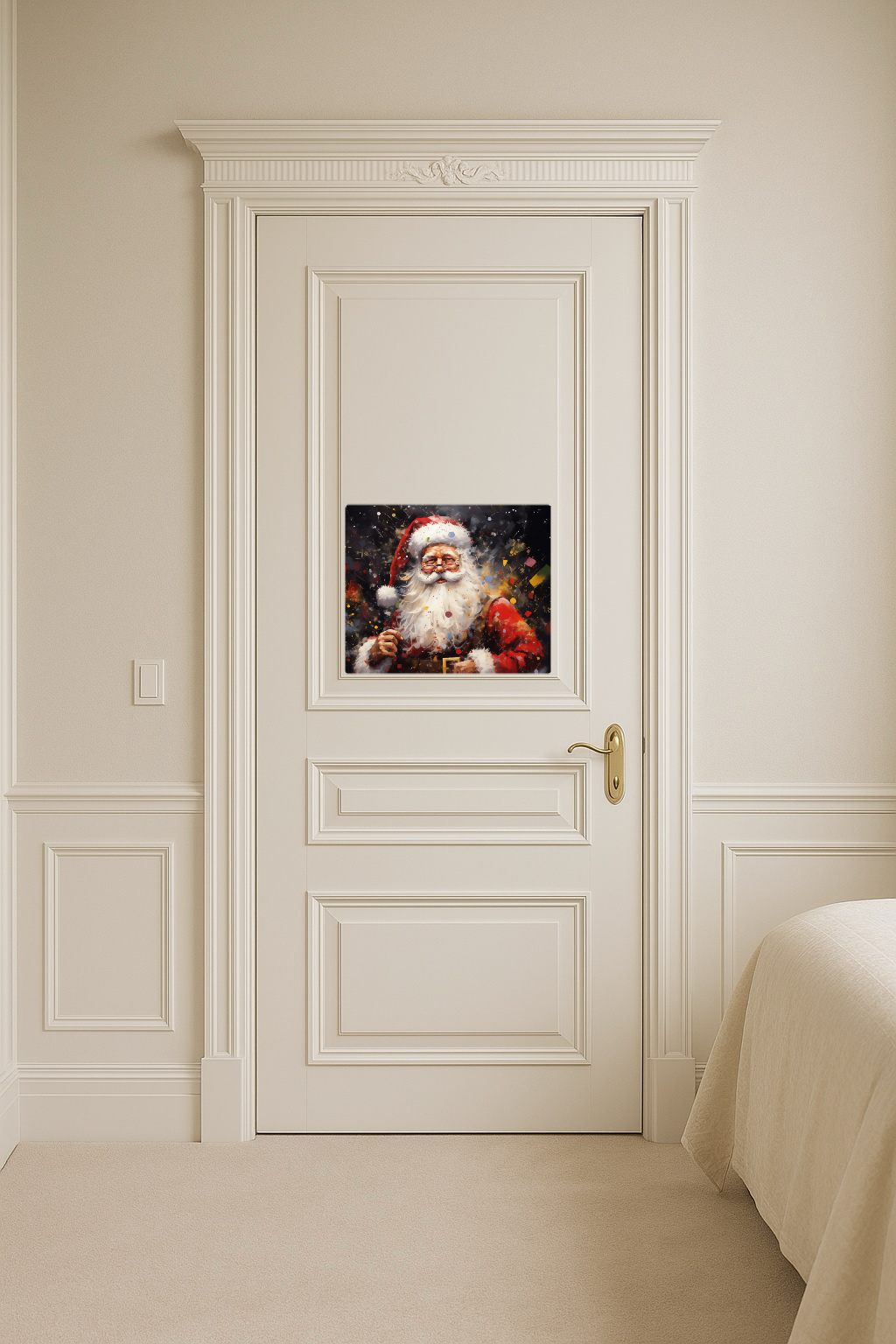 Abstract Santa Claus - Large 11x14" Magnetic Wall or Fridge Art | Damage-Free Home & Dorm Décor by UARTWORK