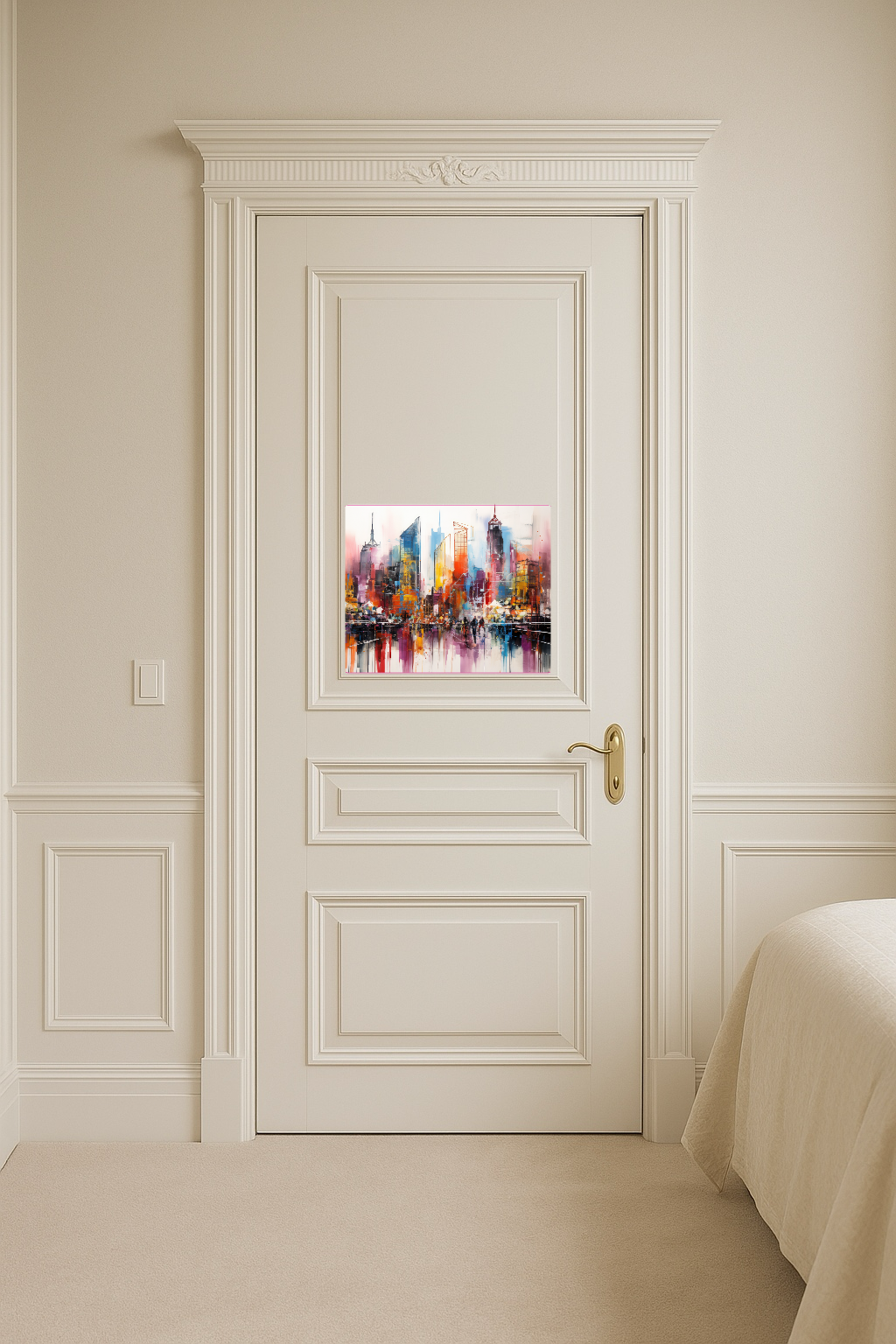 Colorful Painting of New York – Large 11x14" Magnetic Wall or Fridge Art | Damage-Free Home & Dorm Décor by UARTWORK