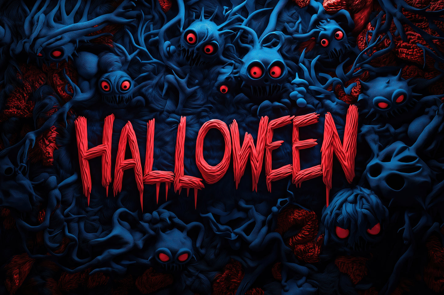Creepy Halloween Sign - Large 11x14" Magnetic Wall or Fridge Art | Damage-Free Home & Dorm Décor by UARTWORK