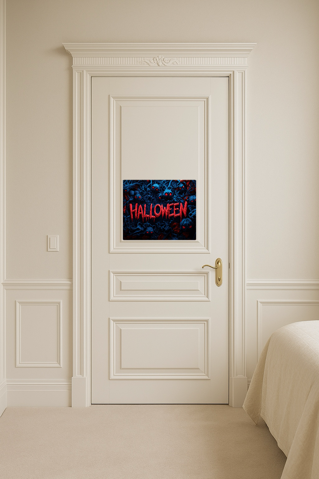 Creepy Halloween Sign - Large 11x14" Magnetic Wall or Fridge Art | Damage-Free Home & Dorm Décor by UARTWORK