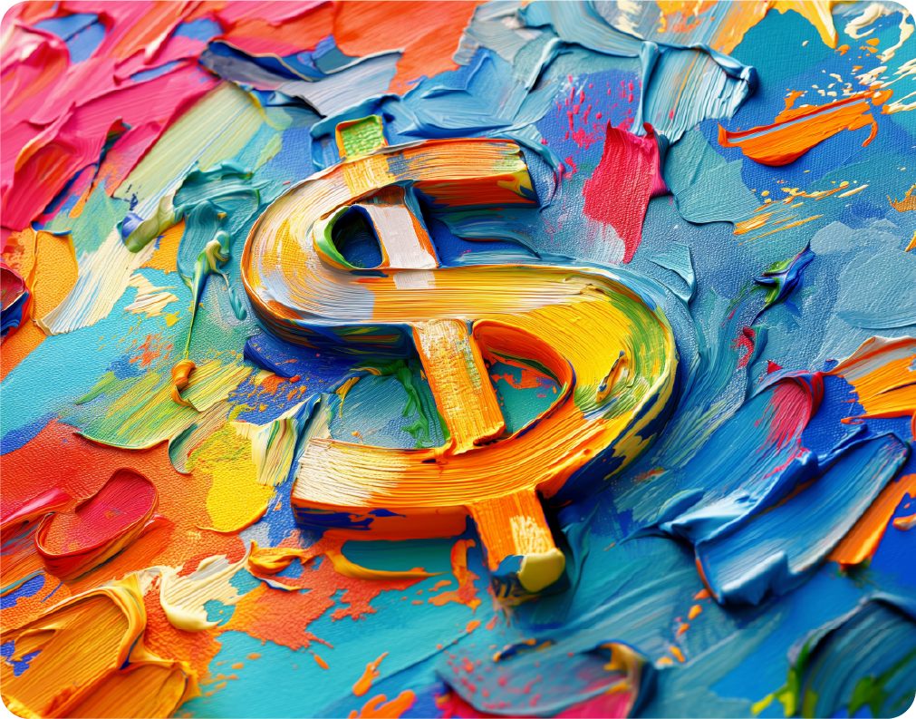Dollar Currency - Large 11x14" Magnetic Wall or Fridge Art | Damage-Free Home & Dorm Décor by UARTWORK