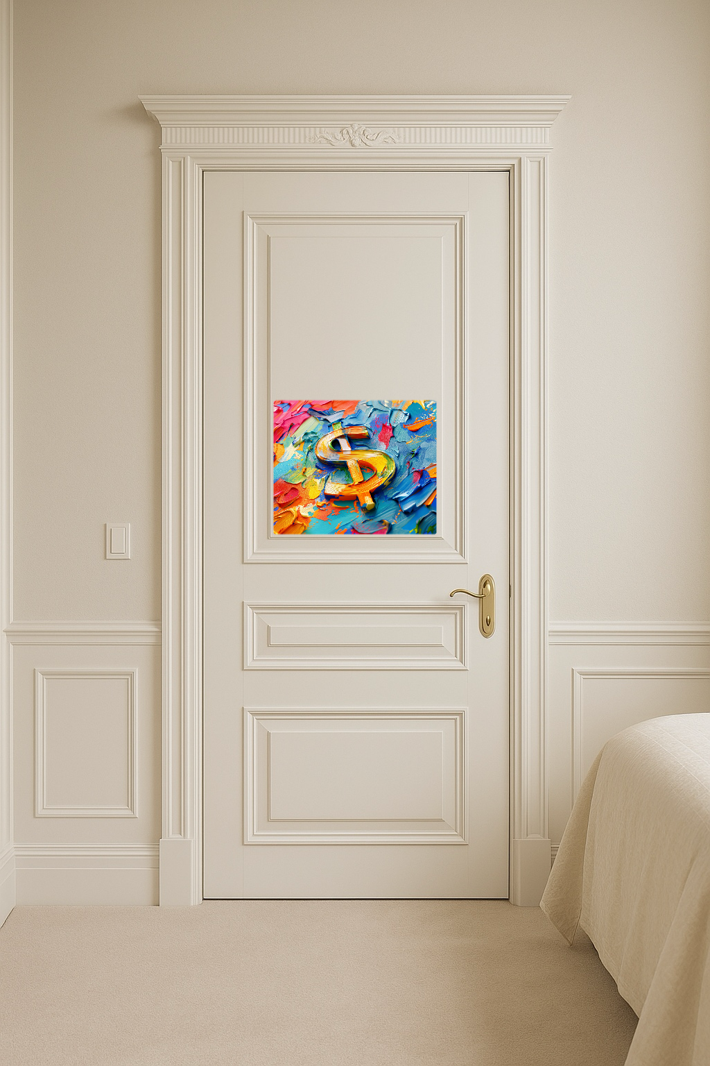 Dollar Currency - Large 11x14" Magnetic Wall or Fridge Art | Damage-Free Home & Dorm Décor by UARTWORK