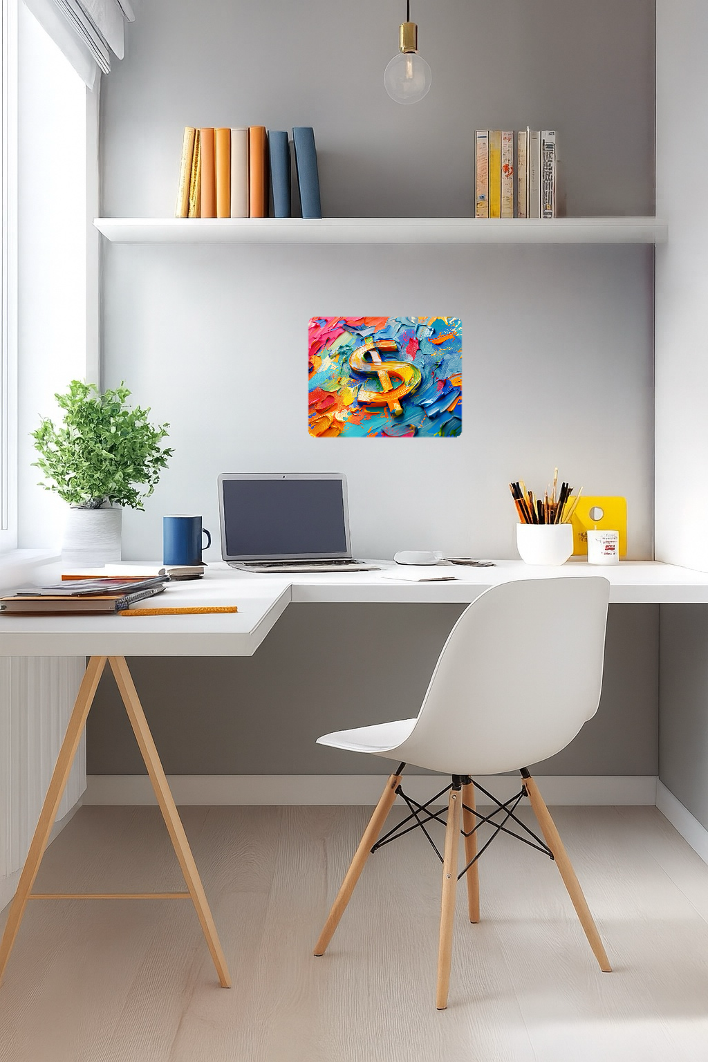 Dollar Currency - Large 11x14" Magnetic Wall or Fridge Art | Damage-Free Home & Dorm Décor by UARTWORK