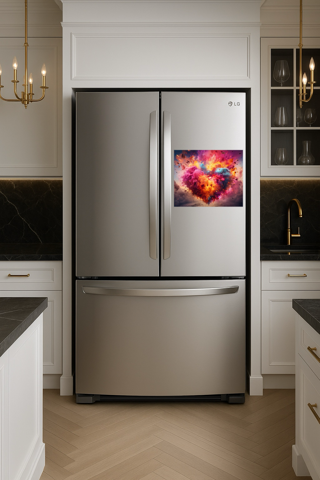 Explosion of Love - Large 11x14" Magnetic Wall or Fridge Art | Damage-Free Home & Dorm Décor by UARTWORK