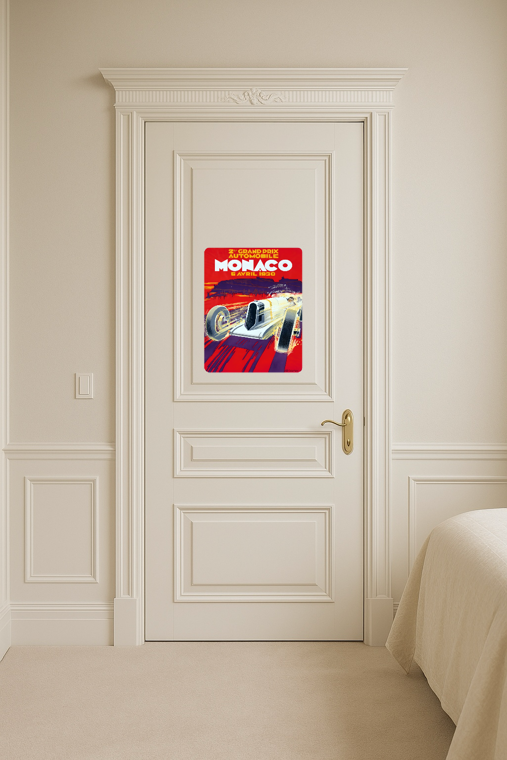 Grand Prix Automobile Monaco – Large 11x14" Magnetic Wall or Fridge Art | Damage-Free Home & Dorm Décor by UARTWORK