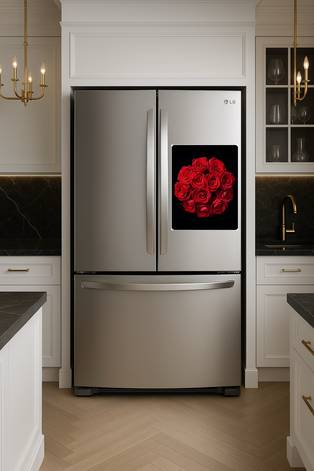 Bouquet Of Roses - Large 11x14" Magnetic Wall or Fridge Art | Damage-Free Home & Dorm Décor by UARTWORK