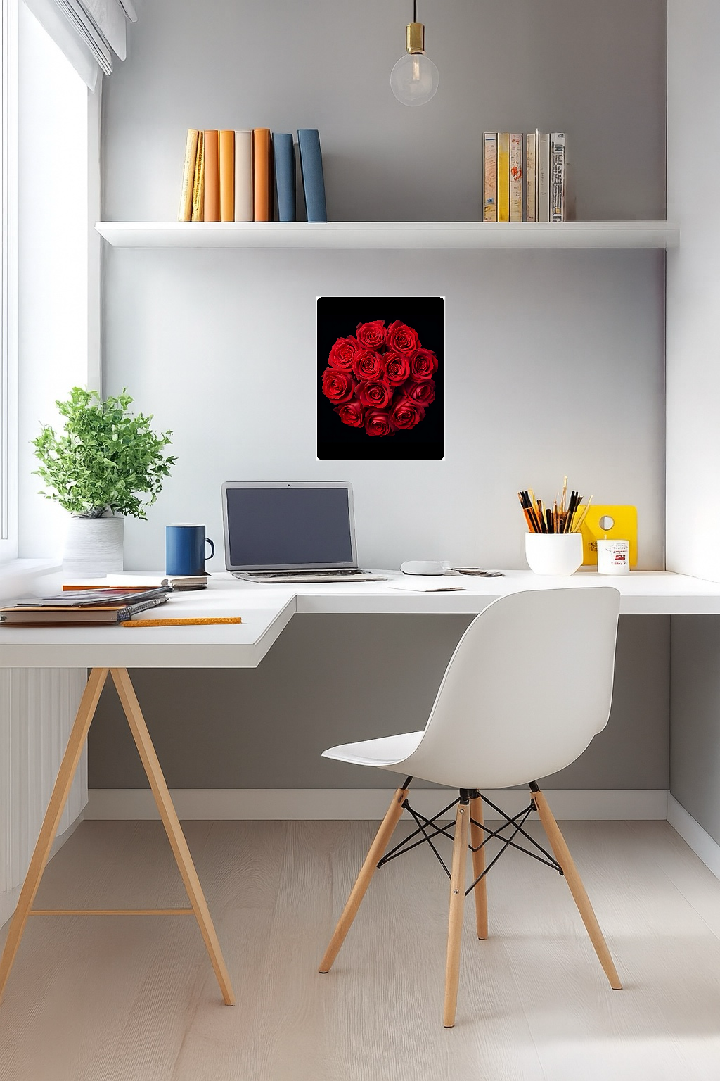 Bouquet Of Roses - Large 11x14" Magnetic Wall or Fridge Art | Damage-Free Home & Dorm Décor by UARTWORK