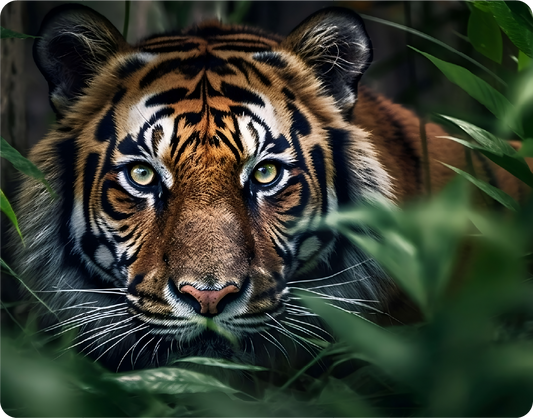 Fierce Tiger Roaming in the Jungle - Large 11x14" Magnetic Wall or Fridge Art | Damage-Free Home & Dorm Décor by UARTWORK