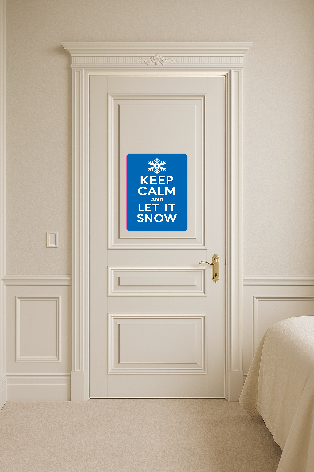 Keep Calm And Let It Snow - Large 11x14" Magnetic Wall or Fridge Art | Damage-Free Home & Dorm Décor by UARTWORK