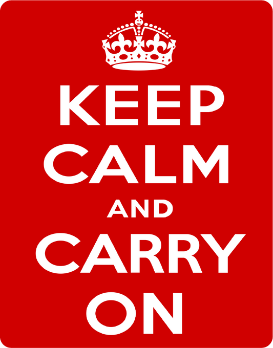 Keep Calm and Carry On Poster – Large 11x14" Magnetic Wall or Fridge Art | Damage-Free Home & Dorm Décor by UARTWORK