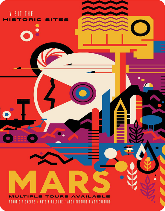 MARS Poster by NASA - Large 11x14" Magnetic Wall or Fridge Art | Damage-Free Home & Dorm Décor by UARTWORK