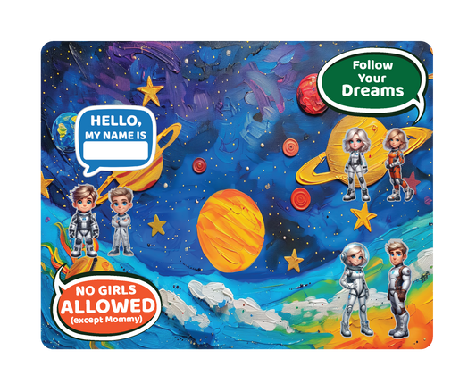 Space Planets - Magnetic Playset | Large 11x14" | Modern & Whimsical | Montessori STEM Play