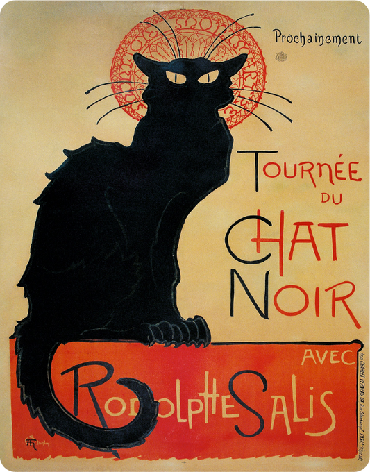 Théophile Alexandre Steinlen Tournée du Chat Noir – Large 11x14" Magnetic Wall or Fridge Art | Damage-Free Home & Dorm Décor by UARTWORK