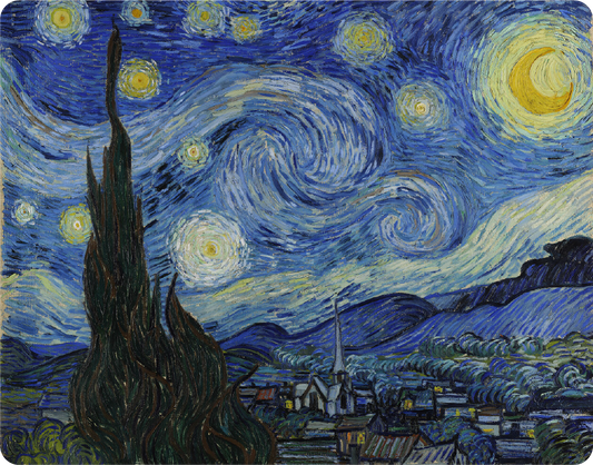 Van Gogh - Starry Night - Large 11x14" Magnetic Wall or Fridge Art | Damage-Free Home & Dorm Décor by UARTWORK