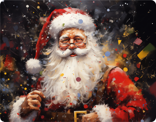 Abstract Santa Claus - Large 11x14" Magnetic Wall or Fridge Art | Damage-Free Home & Dorm Décor by UARTWORK