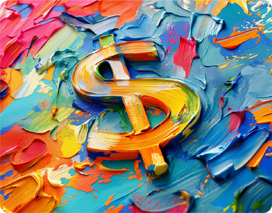Dollar Currency  - Large 11x14" Magnetic Wall or Fridge Art | Damage-Free Home & Dorm Décor by UARTWORK