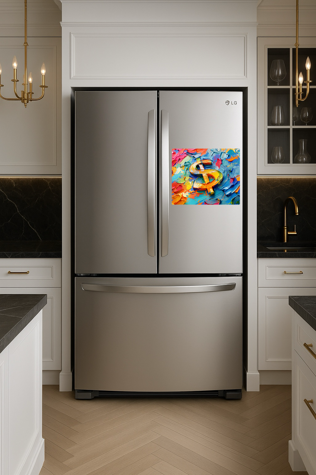 Dollar Currency  - Large 11x14" Magnetic Wall or Fridge Art | Damage-Free Home & Dorm Décor by UARTWORK