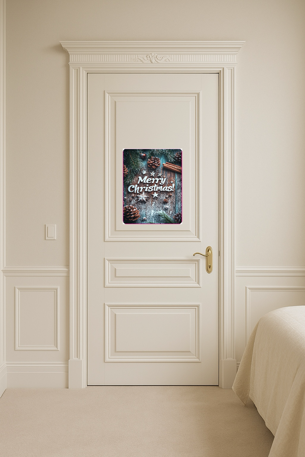 Merry Christmas - Large 11x14" Magnetic Wall or Fridge Art | Damage-Free Home & Dorm Décor by UARTWORK